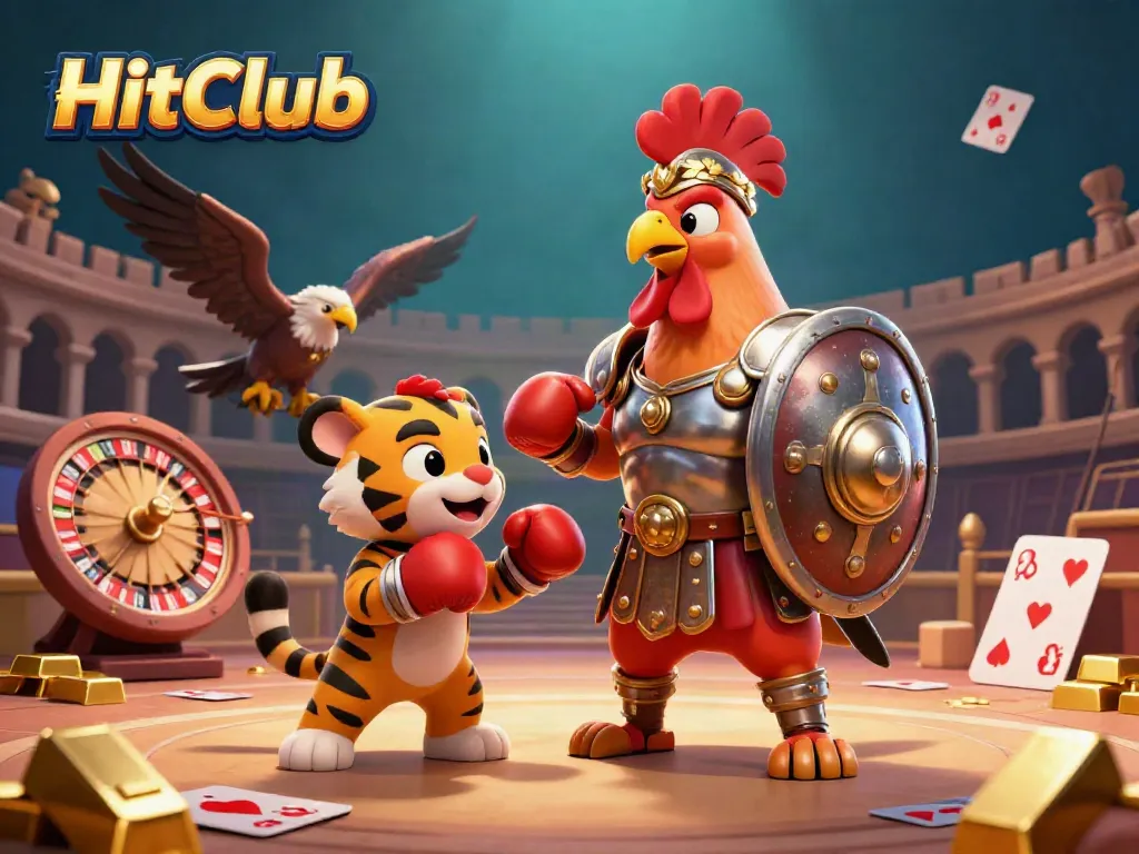 Experience thrilling gameplay at HitClub with a gladiatorial theme in a colorful digital arena.