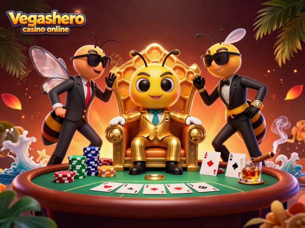 Engaging scene showcasing vegashero casino online with dynamic poker action and colorful game elements.
